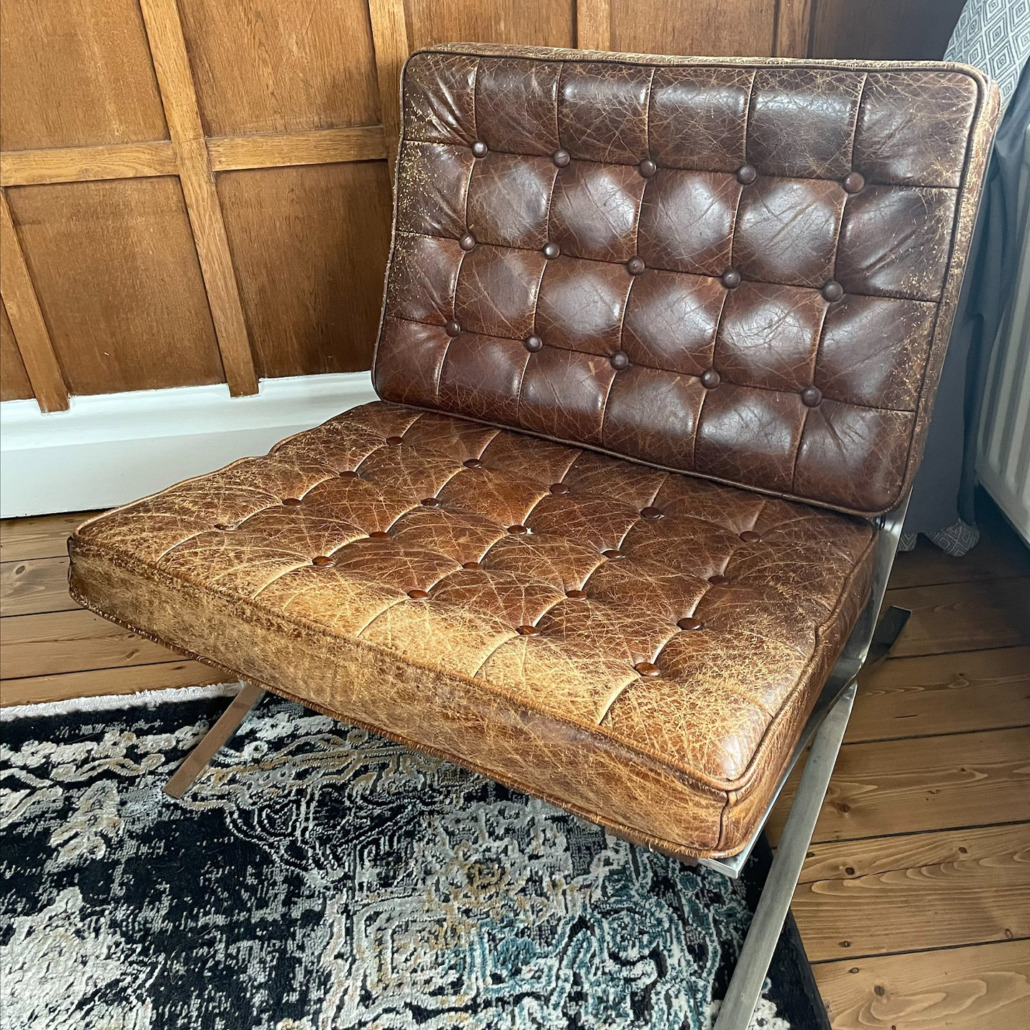 leather restoration for upholstery - before work